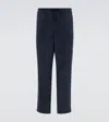 Dries Van Noten Mens Navy Twill Cotton Trousers In Blue