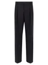 Dries Van Noten Pleated Trousers With Belt Loops And Back Pocket In Black