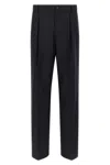 Dries Van Noten Pleated Trousers With Belt Loops And Back Pocket In Black