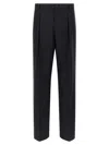 Dries Van Noten Pleated Trousers With Belt Loops And Back Pocket In Black