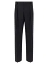Dries Van Noten Pleated Trousers With Belt Loops And Back Pocket In Black