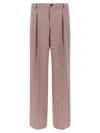 Dries Van Noten Straight-leg Trousers With Clean Front Pleat In Pink