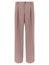 Dries Van Noten Straight-leg Trousers With Clean Front Pleat In Purple