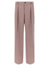 Dries Van Noten Straight-leg Trousers With Clean Front Pleat In Pink