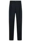 Dries Van Noten Pleated Trousers With Belt Loops And Back Pocket In Black