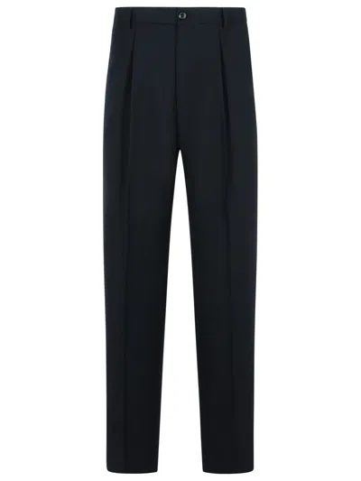 DRIES VAN NOTEN DRIES VAN NOTEN 'PENRUD' STRAIGHT BLACK WOOL PANTS