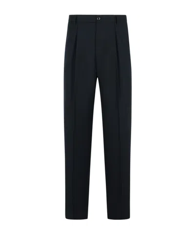 DRIES VAN NOTEN 'PENRUD' STRAIGHT BLACK WOOL PANTS