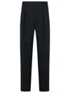 Dries Van Noten Pleated Trousers With Belt Loops And Back Pocket In Black