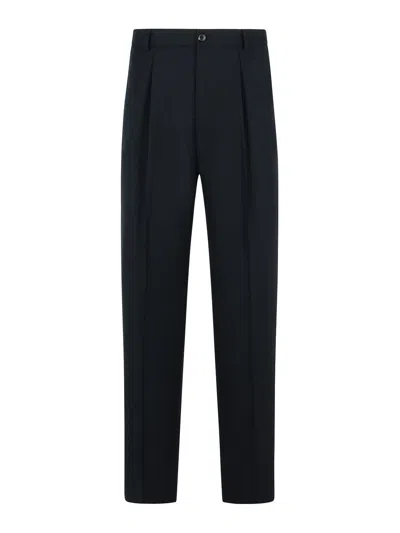 DRIES VAN NOTEN PENRUD STRAIGHT BLACK WOOL PANTS