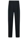 Dries Van Noten Pleated Trousers With Belt Loops And Back Pocket In Black