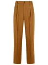 Dries Van Noten 'penrud' Straight Brown Wool Pants In Brown
