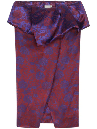 DRIES VAN NOTEN PEPLUM WRAP SKIRT