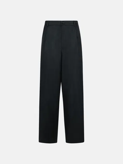 Dries Van Noten 'pepper' Black Wool Blend Pants