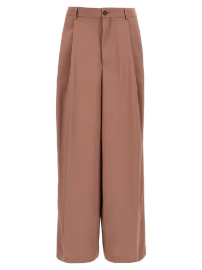 Dries Van Noten Pleated Trousers In Brown
