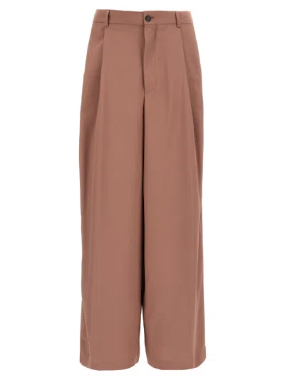 Dries Van Noten Pleated Trousers In Brown