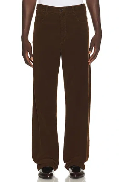 Dries Van Noten Straight-leg Cotton-corduroy Trousers In Brown