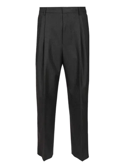 Dries Van Noten Phoenix Regular Fit Trousers Grey In Black