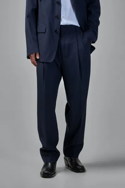 Dries Van Noten Phoenix Wool Flared Pants In Blue