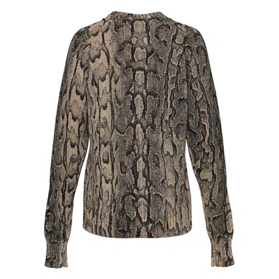 Dries Van Noten Phyton Print Knit Top In Animal Print