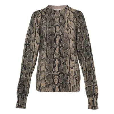 Dries Van Noten Phyton Print Knit Top In Animal Print
