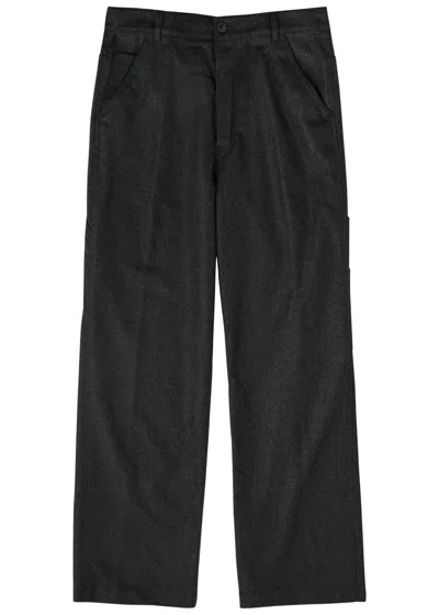 Dries Van Noten Pickerby Straight-leg Wool Trousers In Black