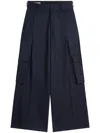 Dries Van Noten Navy-blue Wool Tris Pants In Blue