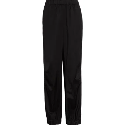 Dries Van Noten Piker Relaxed Satin Joggers In Black