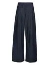 Dries Van Noten "pila" Wide Leg Trousers In Blue
