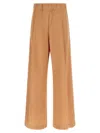 Dries Van Noten Wide Leg Trousers Elastic Waistband In Brown