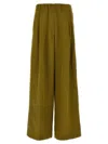 Dries Van Noten Trousers Wide Leg Elastic Waistband In Green