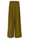 Dries Van Noten Trousers Wide Leg Elastic Waistband In Green