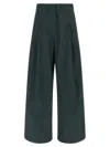 Dries Van Noten Comfortable Trousers With Elastic Waistband And Back Pocket In Green