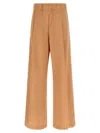 Dries Van Noten Salmon Cupro Blend Pila Wide-leg Pant In Brown