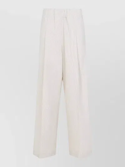 Dries Van Noten Pila Trousers Striped Wide Leg Lightweight In Neutral