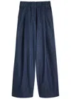 Dries Van Noten "pila" Wide Leg Trousers In Denim