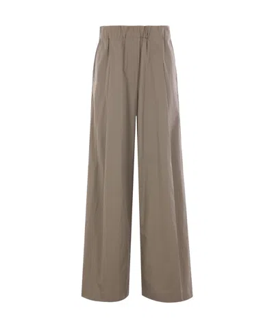Dries Van Noten Pila Wide-leg Trousers In Poplin In Grey