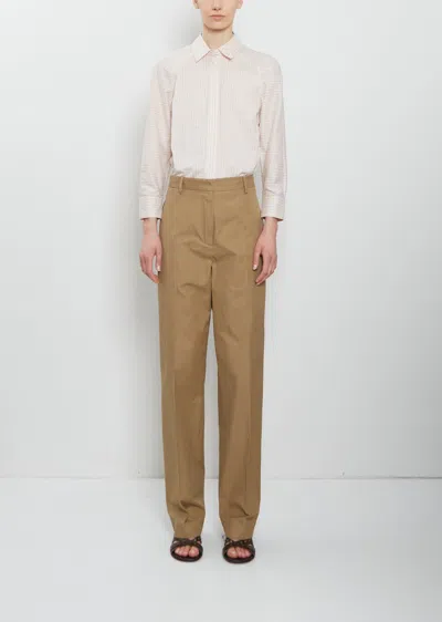 Dries Van Noten Pilar Cotton Pants In Brown