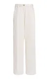 Dries Van Noten Pilar Tailored Cotton-blend Wide-leg Pants In Neutral