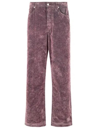 Dries Van Noten Pin' Mallow Cotton Pants In Purple