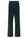 Dries Van Noten Wide-leg Denim Trousers Five Pocket Style In Green