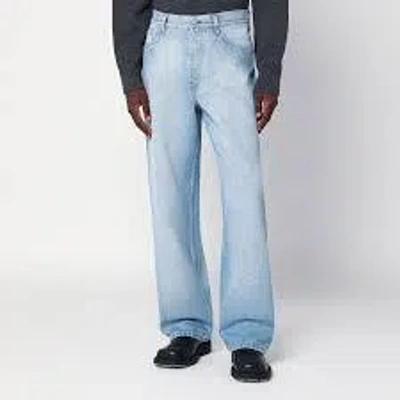 Dries Van Noten Pine Mini Wide Pants In Blue