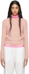 DRIES VAN NOTEN PINK ALPACA SWEATER