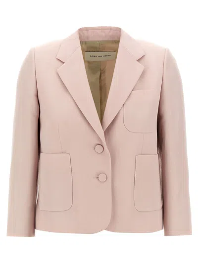 DRIES VAN NOTEN PINK BAMIS BLAZER