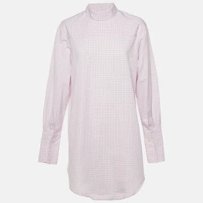 Dries Van Noten Pink Checkered Print Cotton Corso Shirt