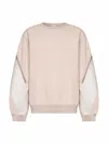 Dries Van Noten Men Pink Contrasting Panels Crewneck Sweatshirt In Gray