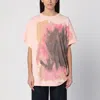 Dries Van Noten Pink Cotton T Shirt With Bow