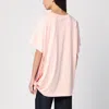 Dries Van Noten Pink Cotton T Shirt With Bow