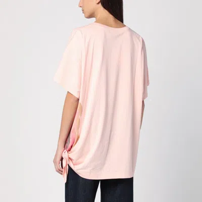 Dries Van Noten Pink Cotton T Shirt With Bow