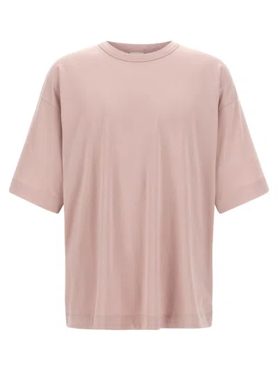 DRIES VAN NOTEN PINK CREWNECK COTTON T-SHIRT