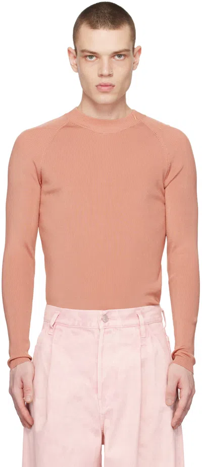 Dries Van Noten Pink Crewneck Sweater In 302 Skin